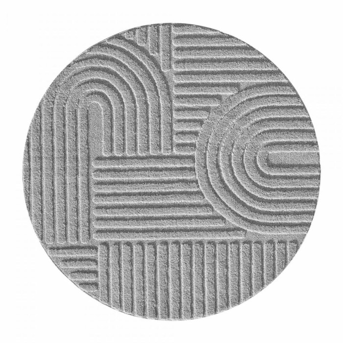 Tapis salon au motif géométrique en relief, design épuré, MANON