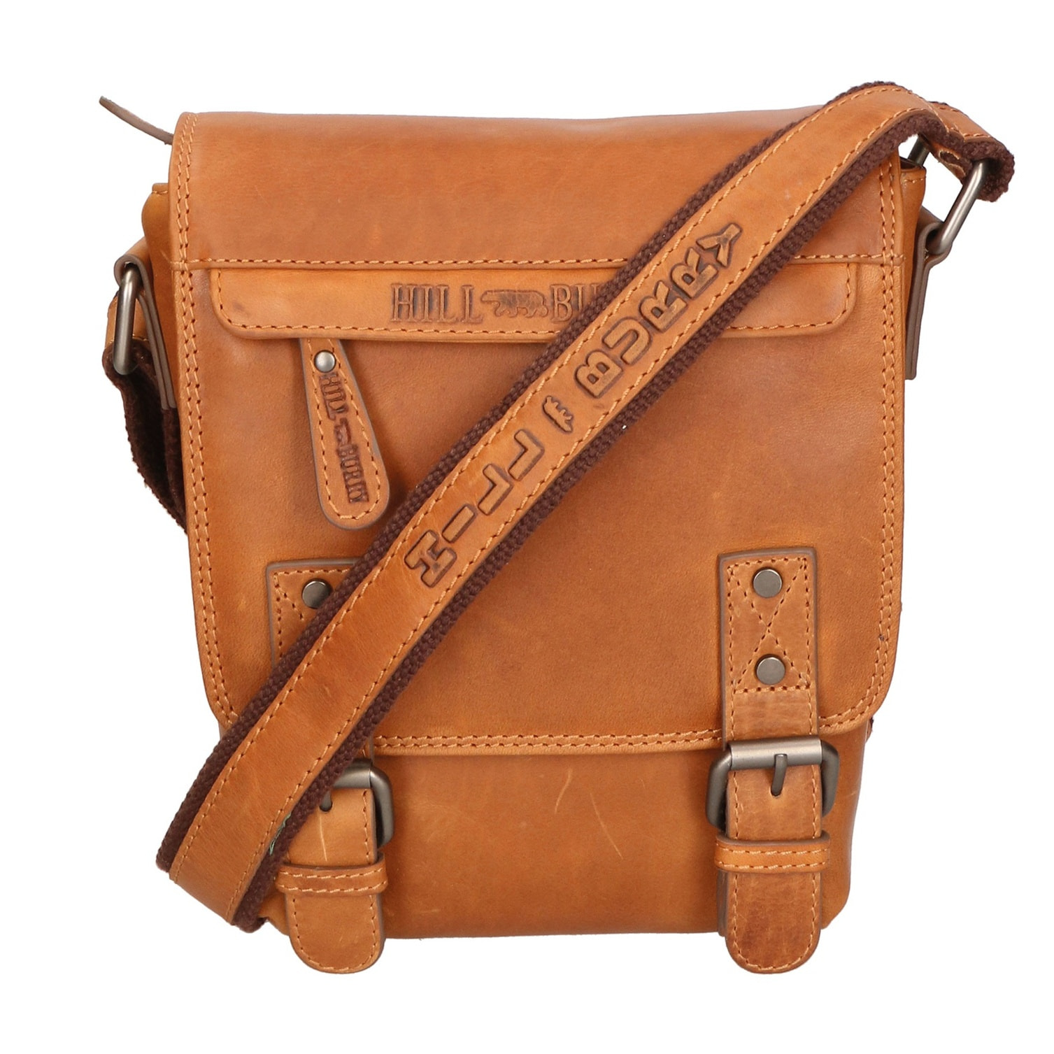 Borsa a tracolla da uomo - Modello False - 100% vera pelle - 23.0 x 17.0 x 5.0 cm