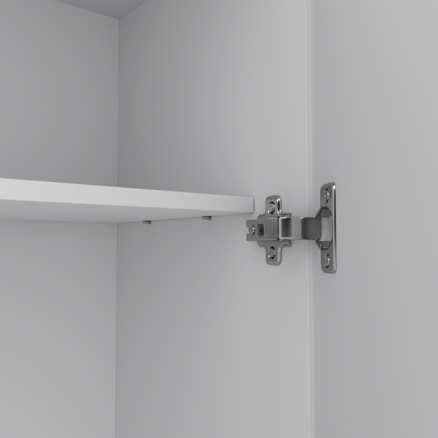 Armadio Armadietto Multiuso A Colonna Paige con 2 Ante e 5 Ripiani Ingresso Camera da Letto 73 x 180 x 37 cm Colore Bianco