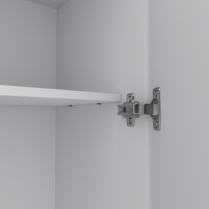 Armadio Armadietto Multiuso A Colonna Paige con 2 Ante e 5 Ripiani Ingresso Camera da Letto 73 x 180 x 37 cm Colore Bianco