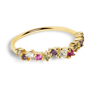 Anelli Stellar Colors Argento Placcato Oro