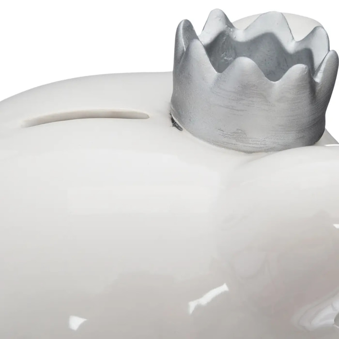 Tirelire cochon H.14,5cm grès