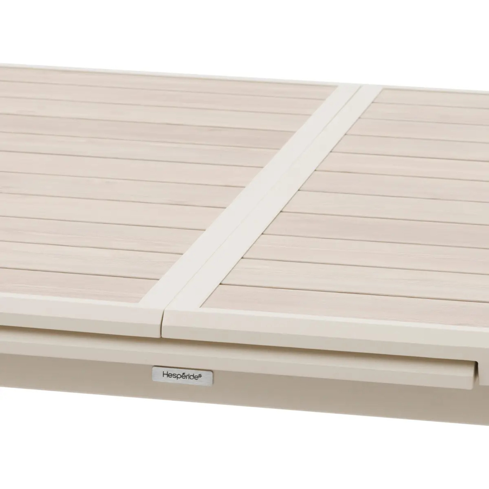 Table de jardin "Axiome" extensible lin & argile 10 places en aluminium