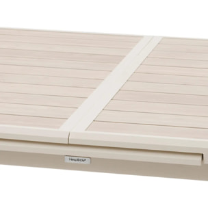 Table de jardin "Axiome" extensible lin & argile 10 places en aluminium