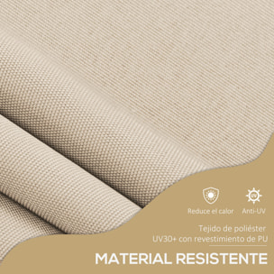 Toldo Manual Retráctil 3,5x1,2 m Toldo Exterior Terraza Enrollable Altura Ajustable con Manivela 210-300 cm Sin Taladro Protección UV30+ para Balcón Jardín Arena