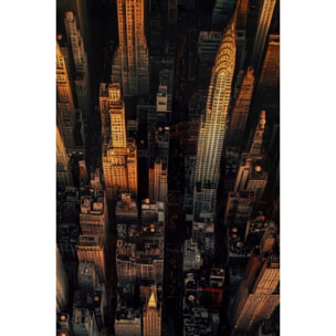 STAMPA SU TELA LACCATA NEW YORK C/CORNICE -A- CM 72X4X102