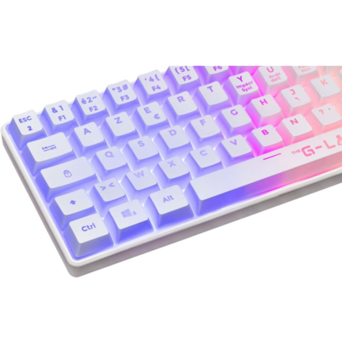 Clavier gamer THE G-LAB KEYZ HYDROGEN FR BLANC