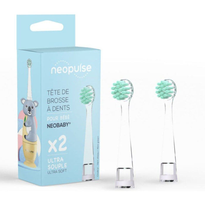Brossette dentaire NEOPULSE x2 NEOBABY Vert
