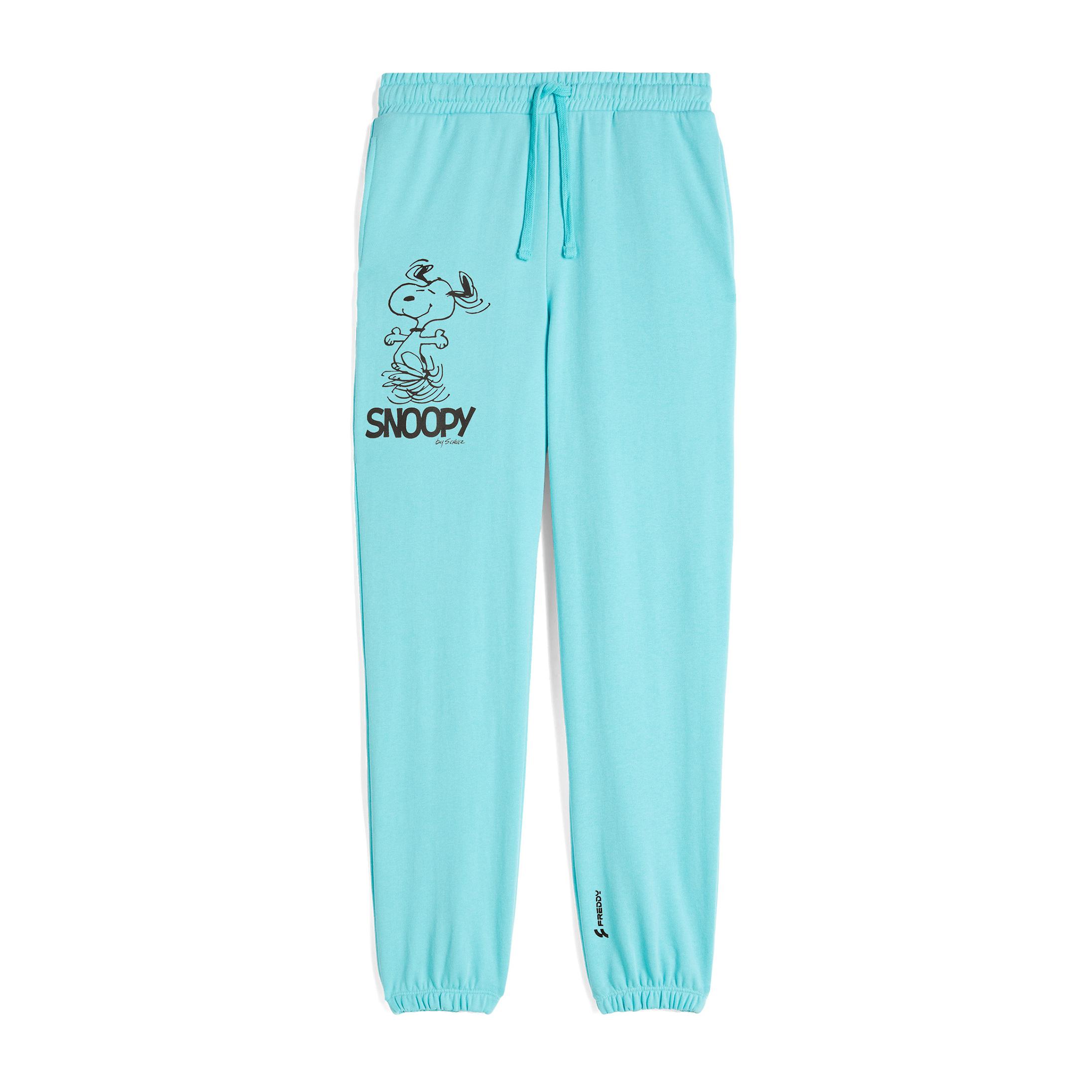 Pantaloni sportivi donna con stampa Snoopy in french terry