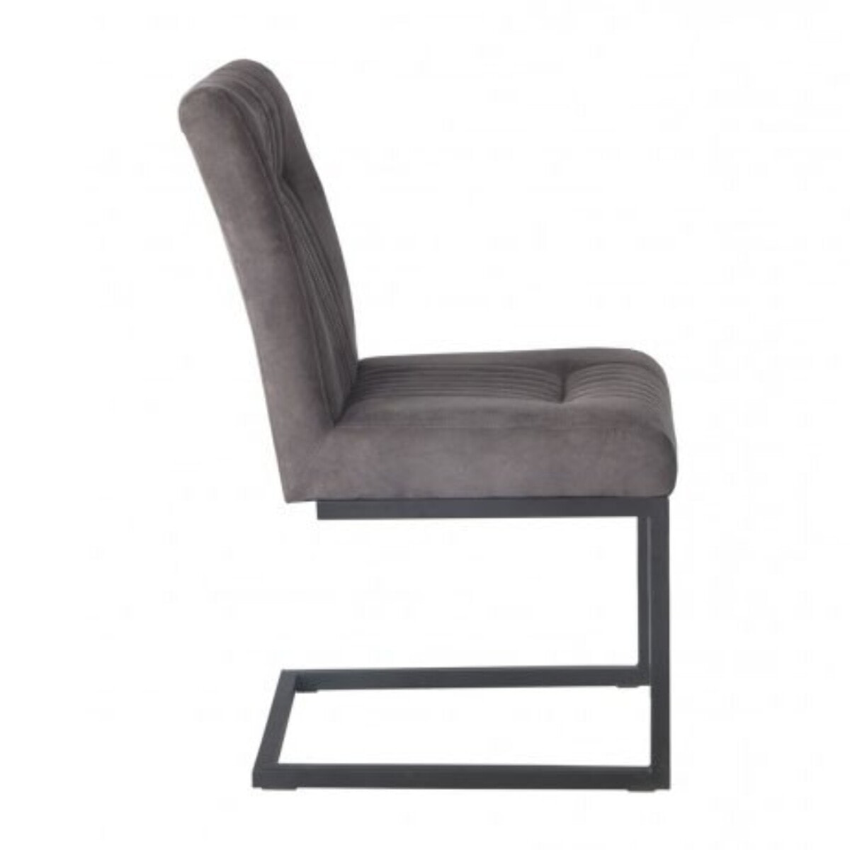 Chaise en velours avec piètement en métal noir - ATELIER