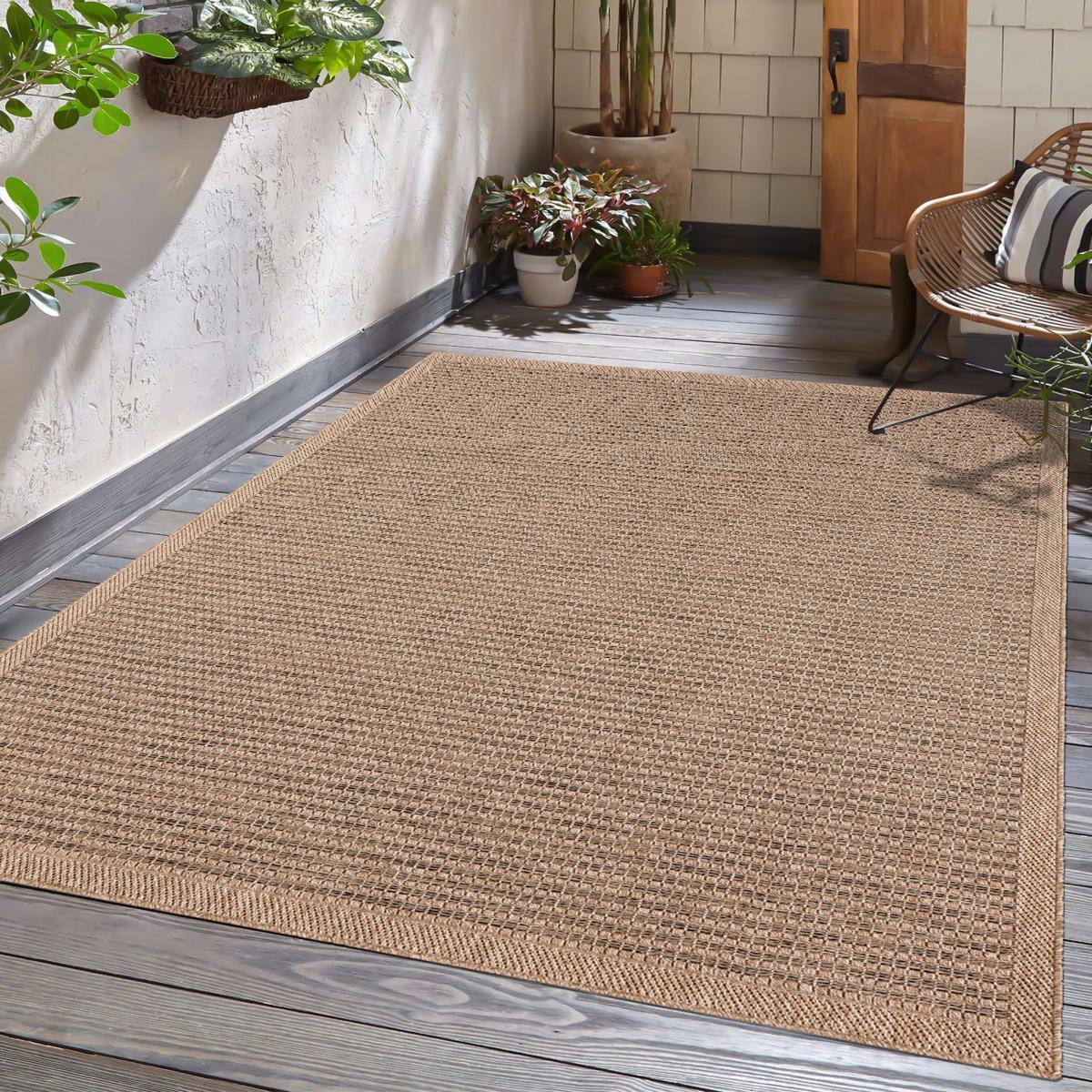 Tapis d'extérieur Fuji, imitation jute