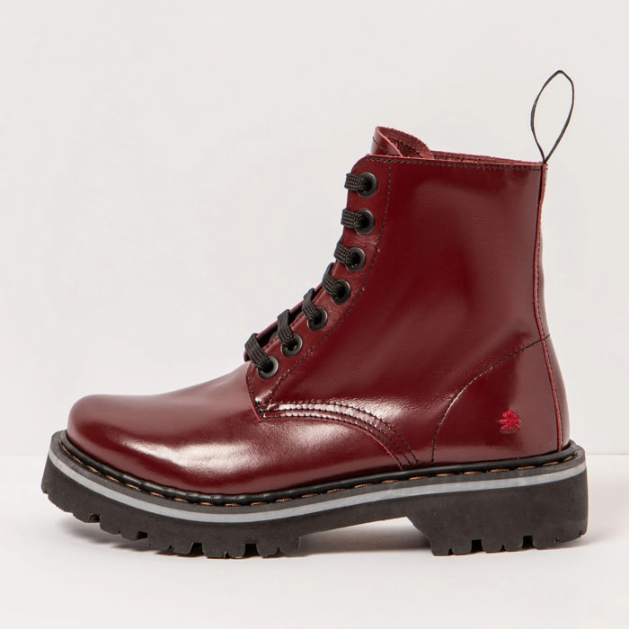 Botines 1166 NAPPA SHINNY BURDEOS / MARINA color Burdeos