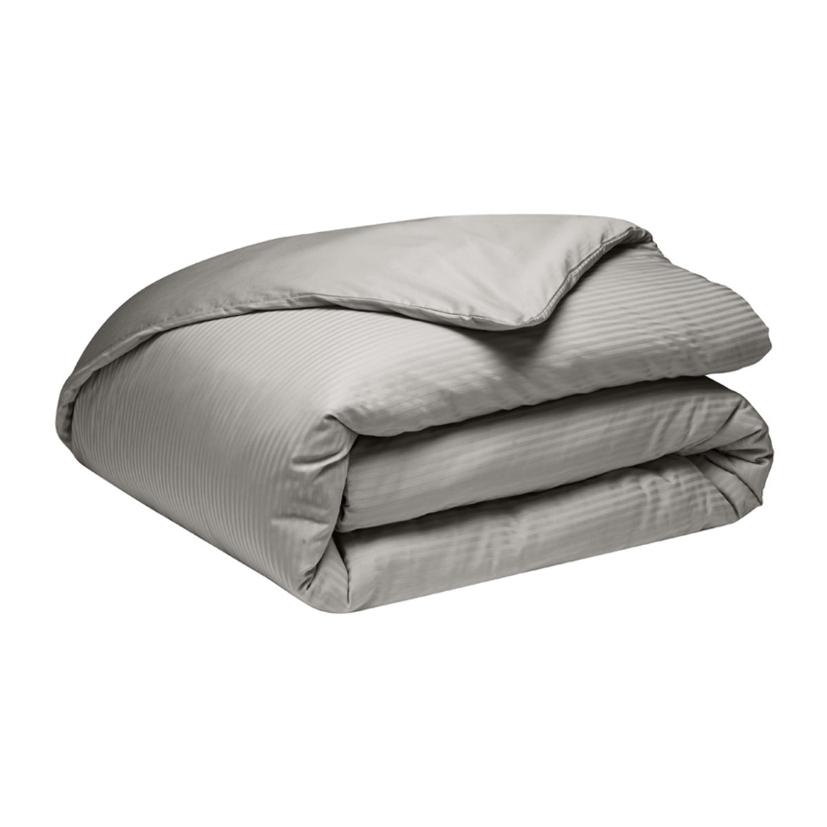 Housse de couette unie en satin de coton, GRAND HOTEL, Gris Zinc