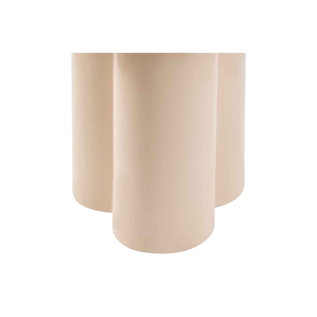 Table d'appoint design en métal émaillé beige D51 cm ZELIE