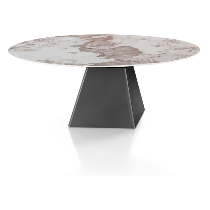 Oresteluchetta Tavolo allungabile rettangolare / rotondo ARVIN ONICE GREY