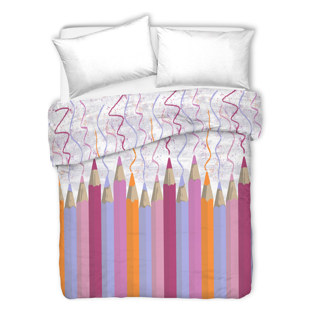 Copriletto di cotone matitoni rosa