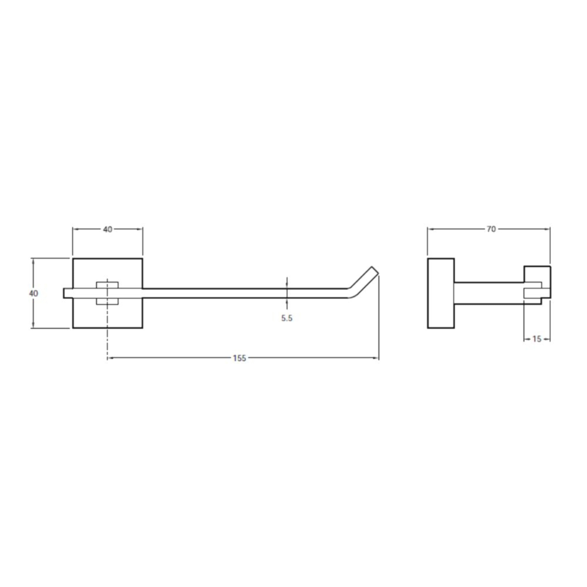 Porte-rouleau Eo Moderne Chrome