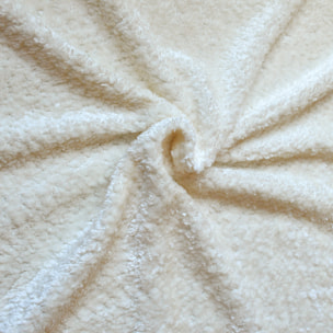 Rideau à oeillets chenille  - Effet peluche - Ecru