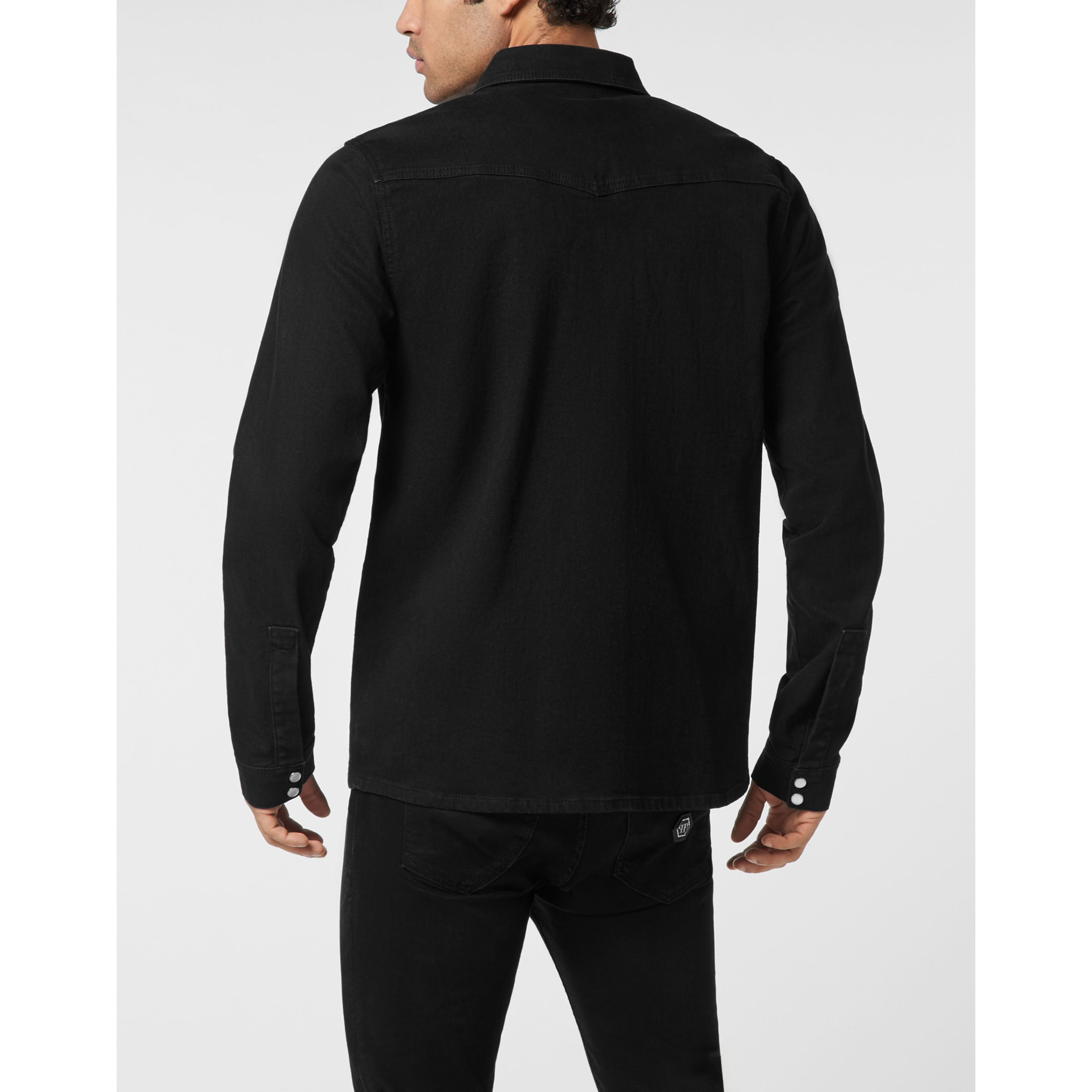 PHILIPP PLEIN Denim Shirt Ls