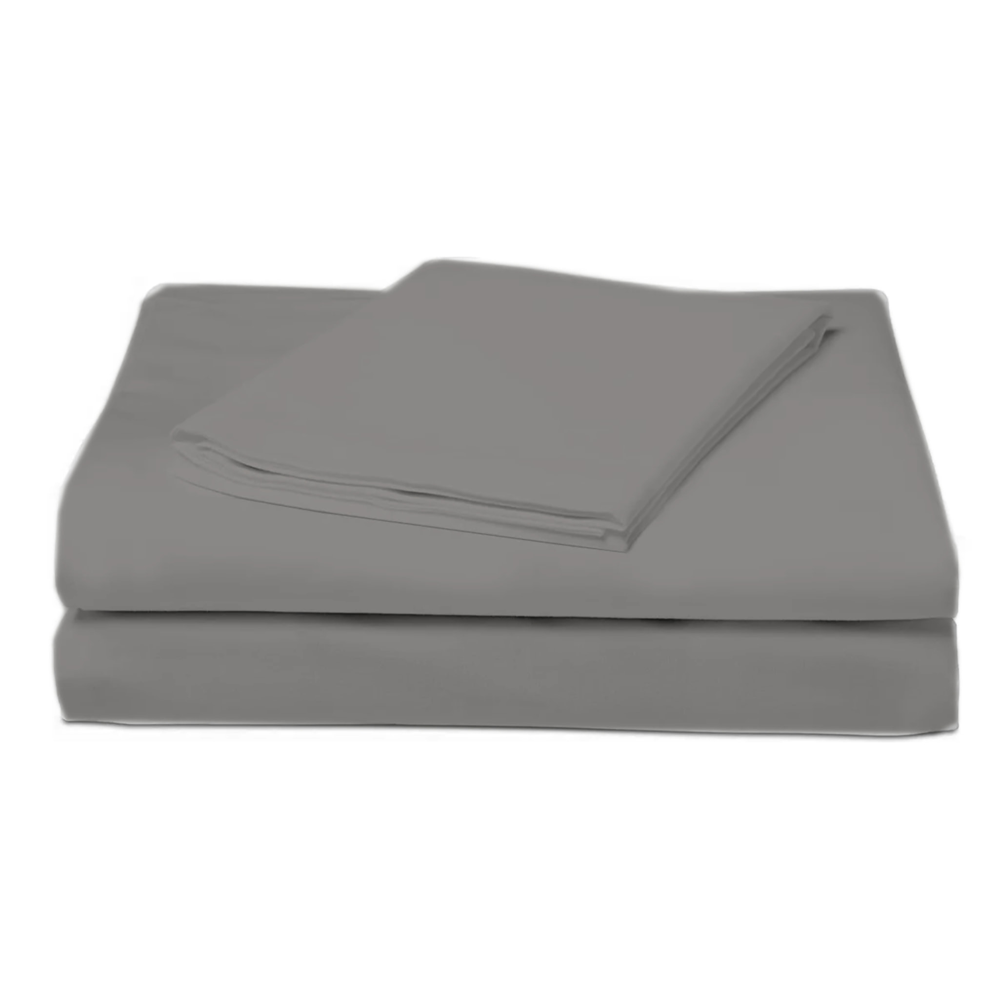 COMPLETO LENZUOLA SINGOLO COL.GRIGIO SCURO 60 FILI TINTA UNITA H.30