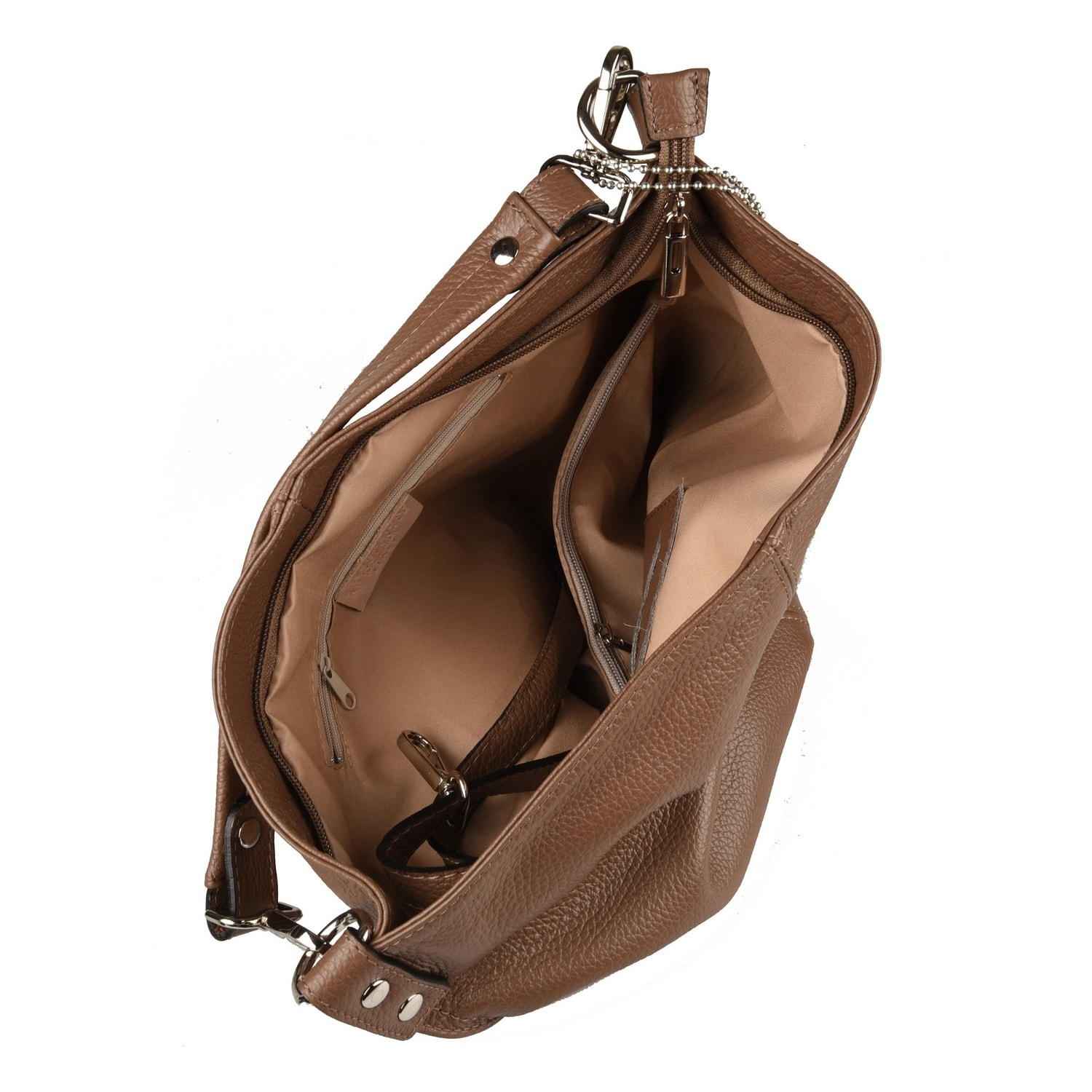 Borse Donna colore Marrone-in pelle Made in Italy L31 cm X W32 cm X H16 cmcm