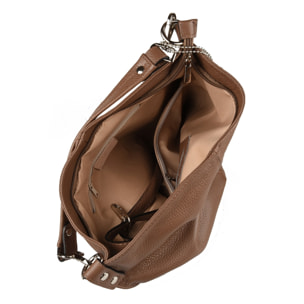 Borse Donna colore Marrone-in pelle Made in Italy L31 cm X W32 cm X H16 cmcm