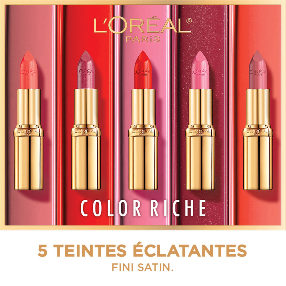 L'Oréal Paris Coffret Color Riche 5 rouges à lèvres fini satin