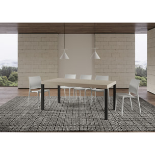 Mesa extensible 90x200/460cm Everyday cachemira patas antracita