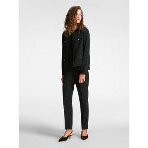 Elena Mirò - Pantalones slim fit en tejido elástico - Negro