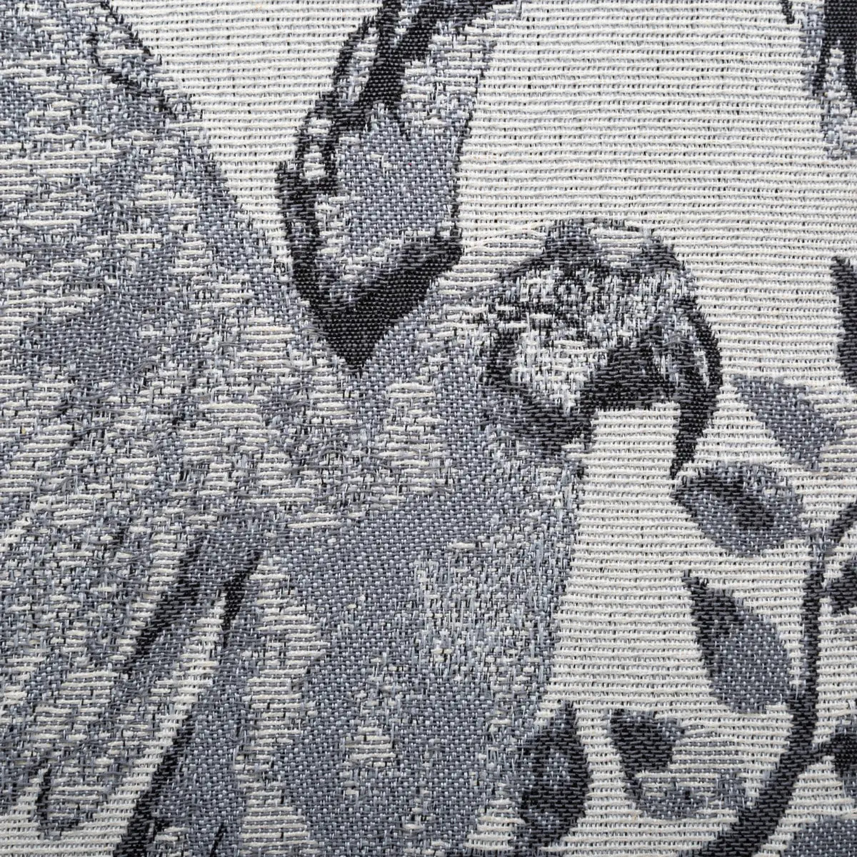 Coussin "Perroquet" à motifs jacquard gris 40x40 cm