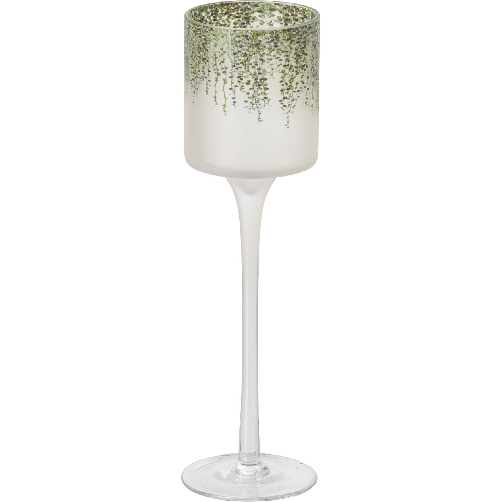 J-Line photophore sur base - verre - vert foncé/transparent - small