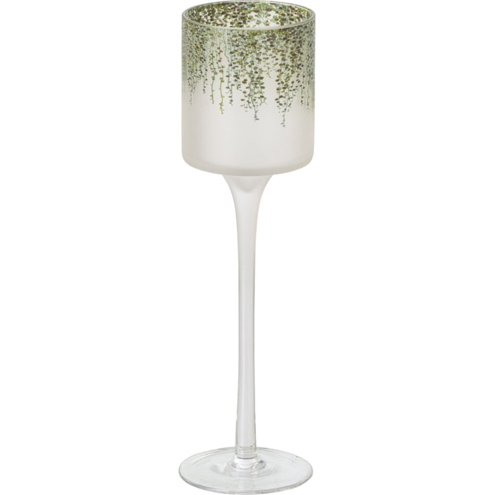 J-Line photophore sur base - verre - vert foncé/transparent - small