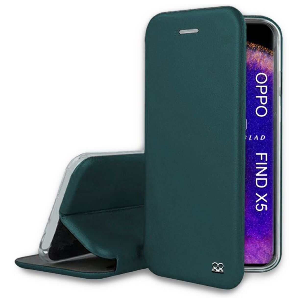 Etui IBROZ Oppo Find X5 Etui Cuir Kaki