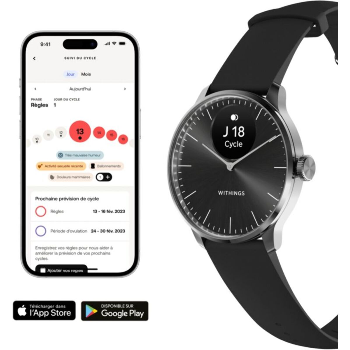Montre santé WITHINGS Scanwatch Light Noire
