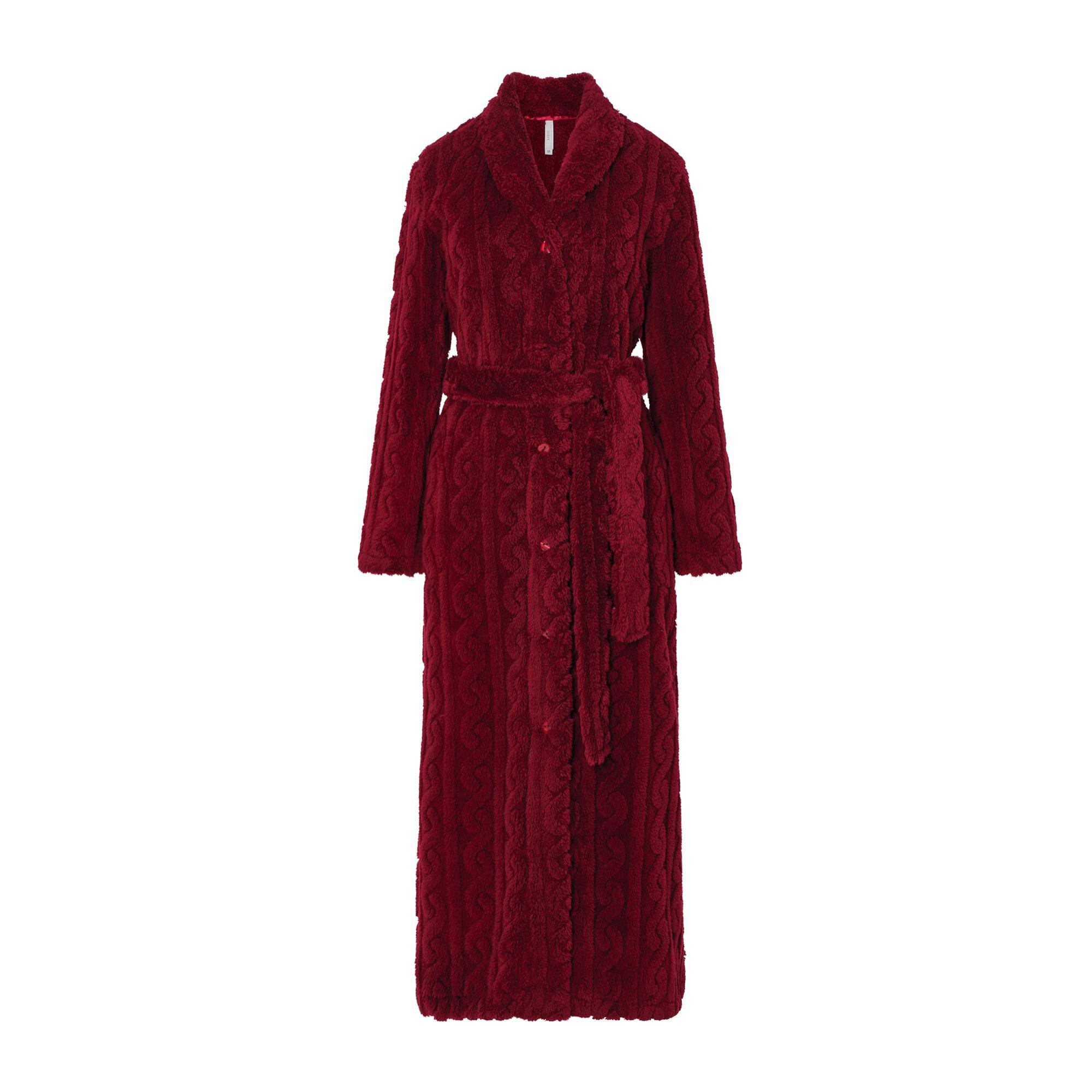 Bata larga de mujer Rojo