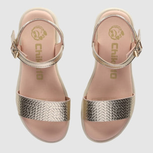 Sandalias - Oro - Tacón: Bajo