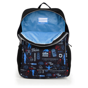 Mochila adaptable a carro Gabol TRAINING negra y resistente al agua