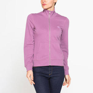 FELPA FULL ZIP CON COLLO ALTO