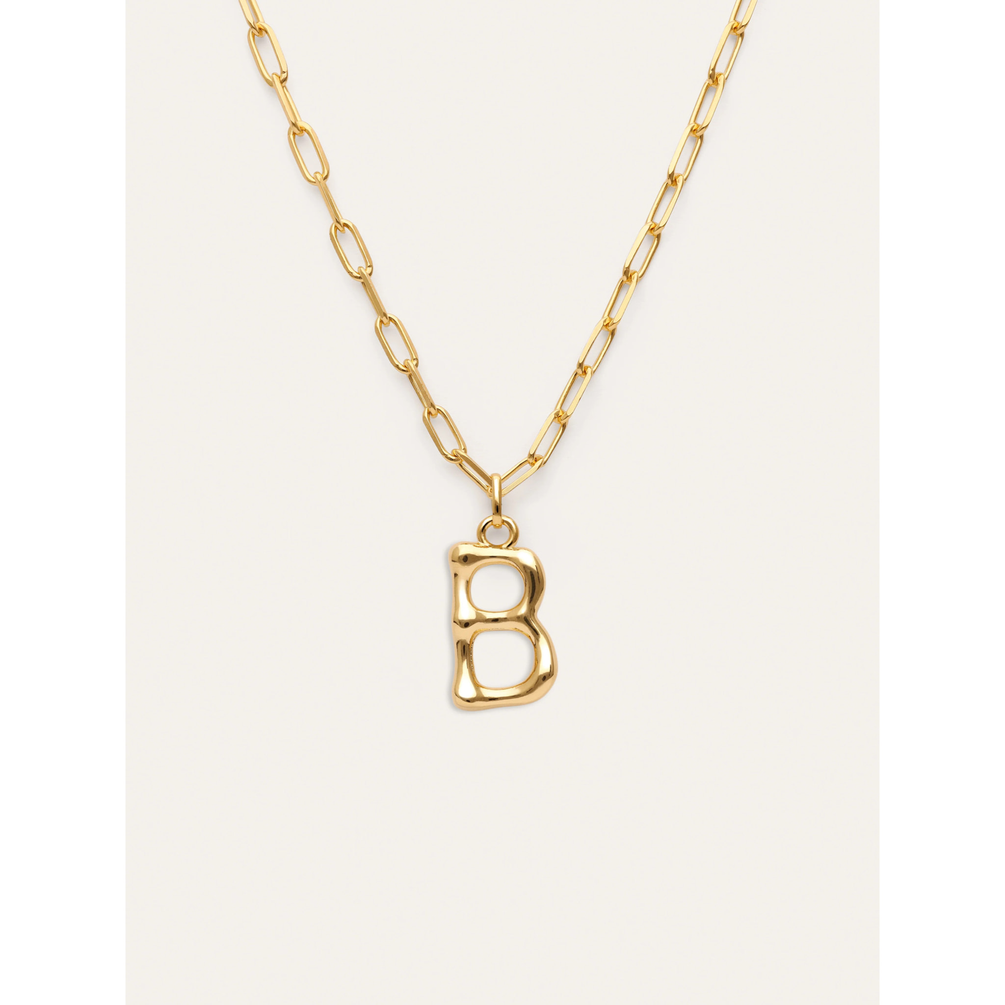 Collar Personalizado Chic Letter XL Acero Baño Oro
