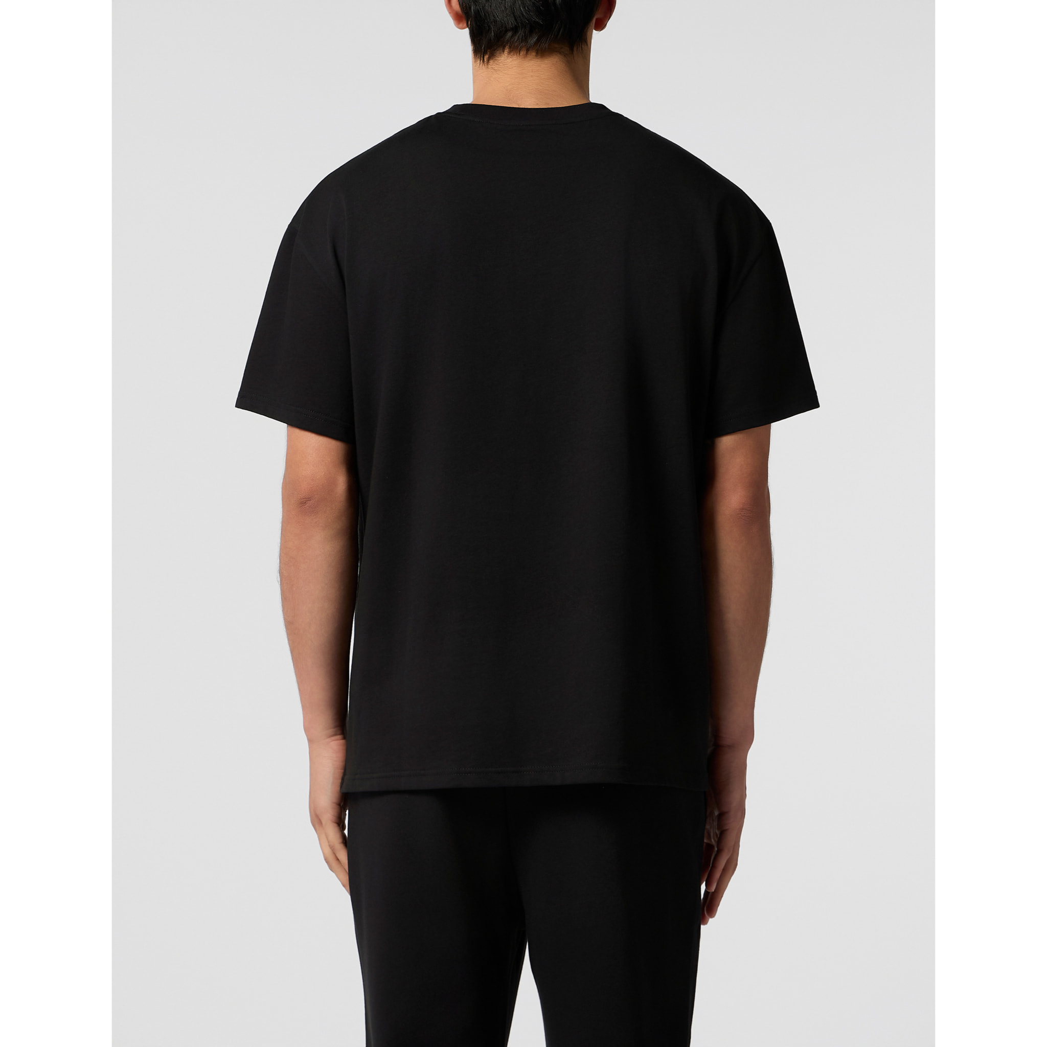 PLEIN SPORT Round Neck T-Shirt Chrome Scratch Edition