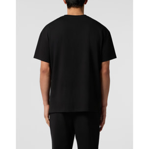 PLEIN SPORT Round Neck T-Shirt Chrome Scratch Edition