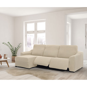 Funda para Chaise Longue izquierda (visto de frente ) brazo corto SÚPER ELÁSTICA con RELAX modelo HELENA