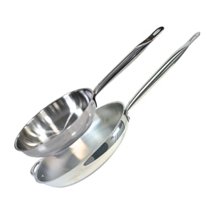 Lot de 2 poêles inox Elo Profi Therm