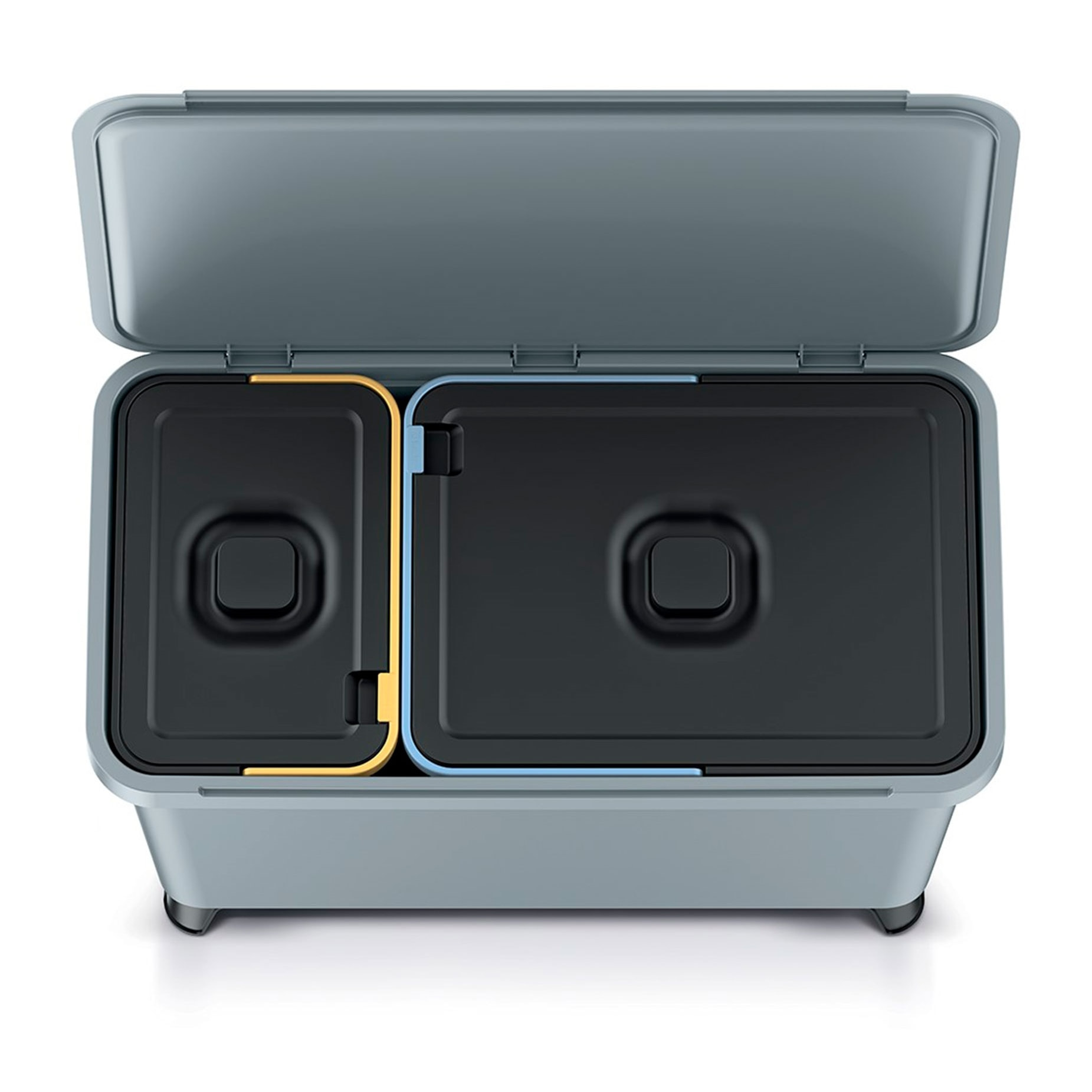 Sistema clasificador de reciclaje 1x10l + 1x23l color gris keden