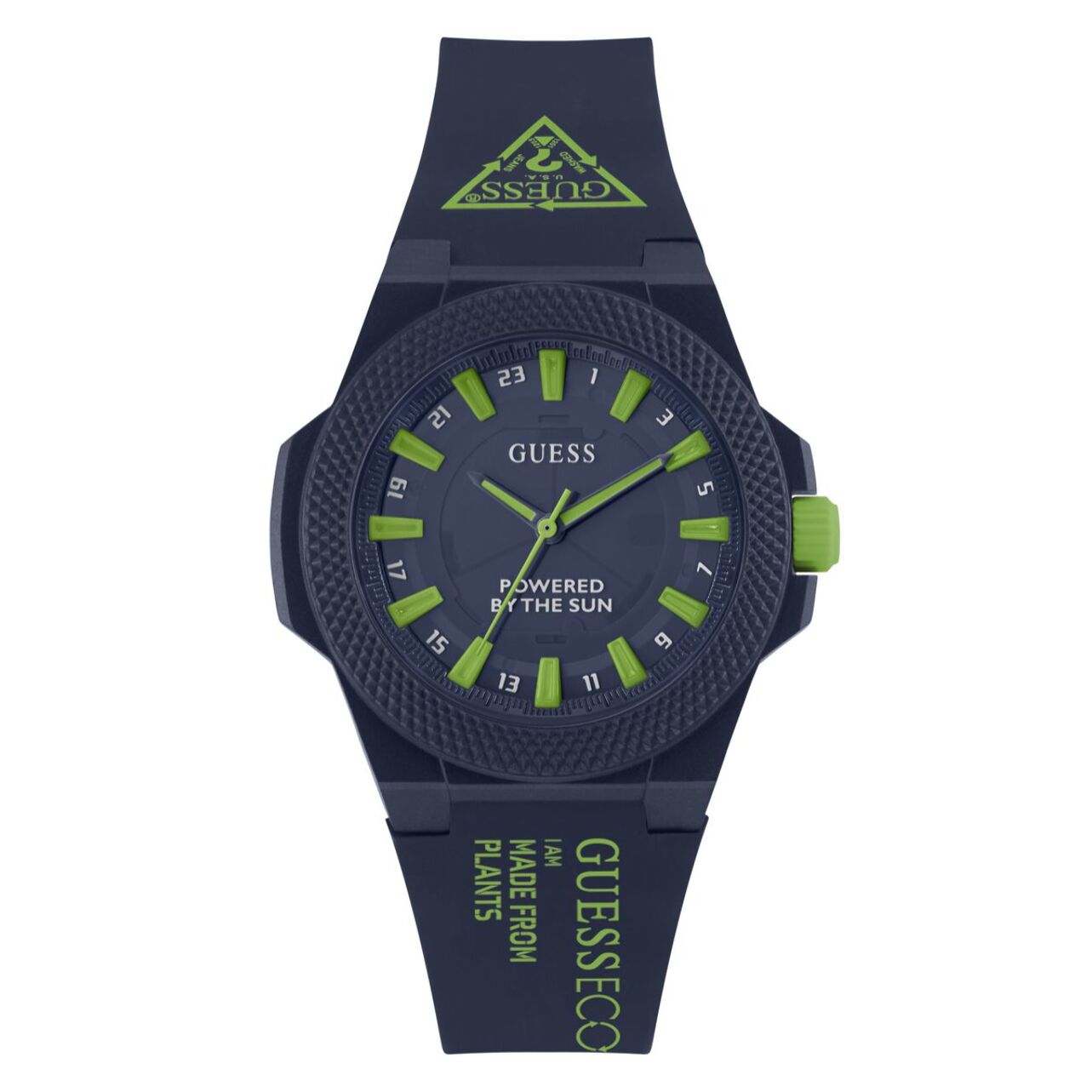 Reloj Guess GW0587L2 Hombre Analogico Solar con Correa de Silicona