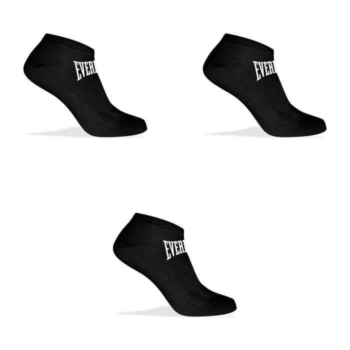 Set de 3 pares de calcetines everlast negros talla