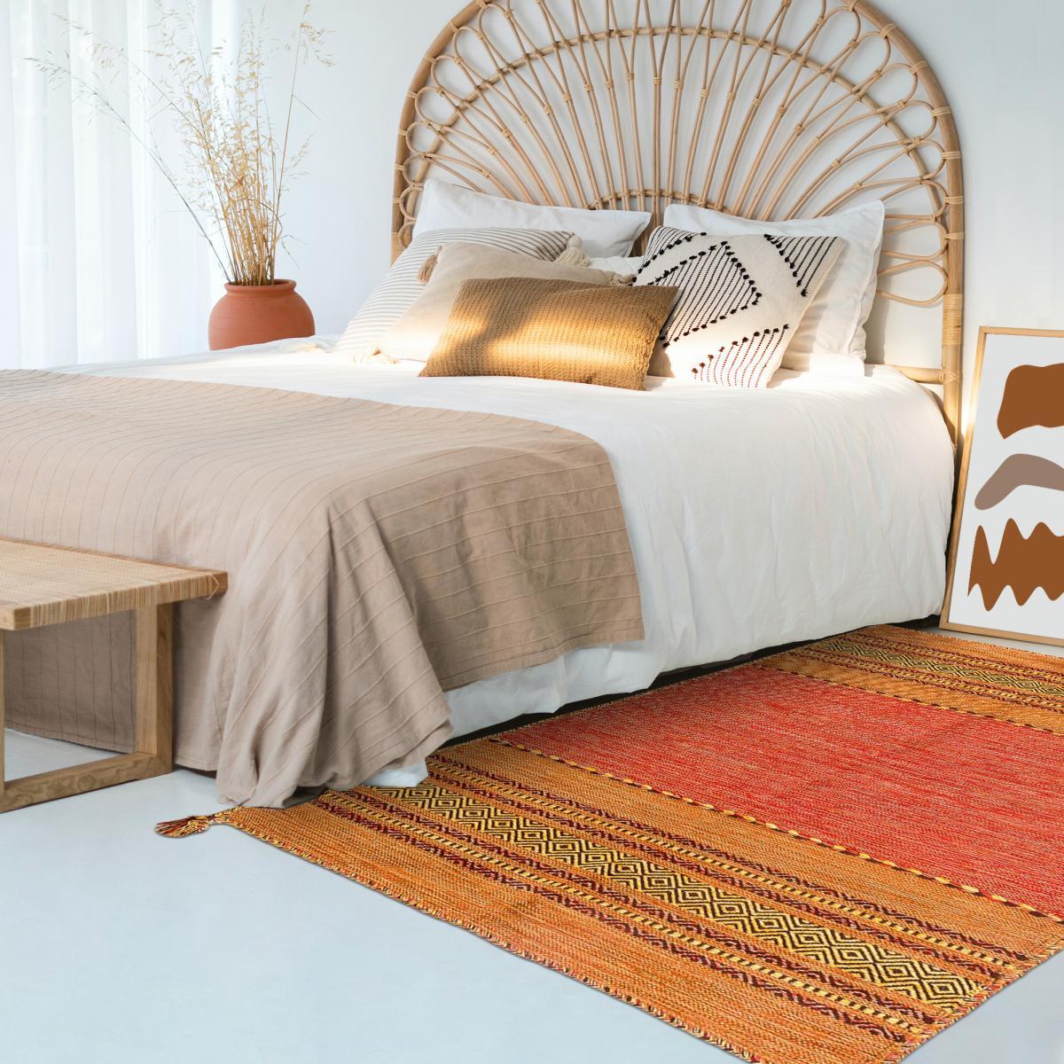 Tapis Buvo tissé à la main en Coton