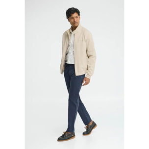 Chaqueta Harrington Bowery beige con bordado Polo Club