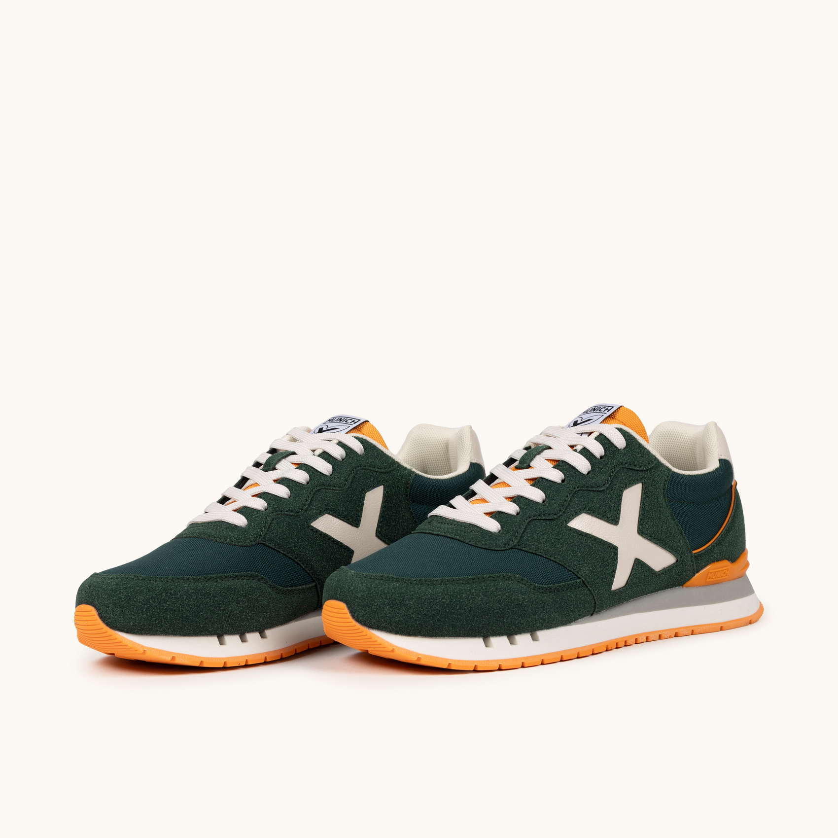 Zapatilla Retro Running Verde y Mostaza MUNICH DASH 273