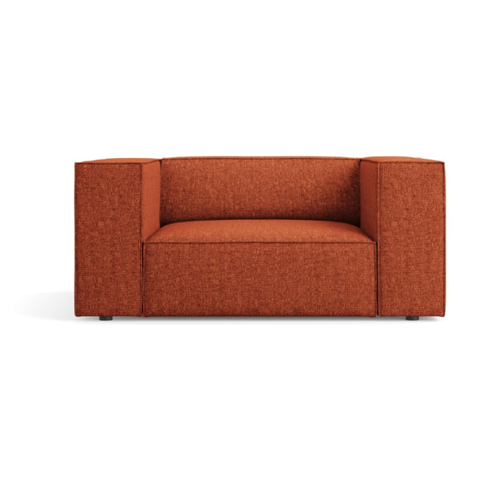 Fauteuil "Arendal" en chenille terracotta